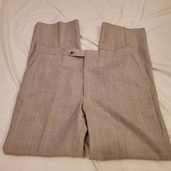 Vintage SANSaBELT a JAYMAR Slack. 1970's, Tan/Gray Plaid, Trouser Pant -Mens Siz - Picture 1 of 13